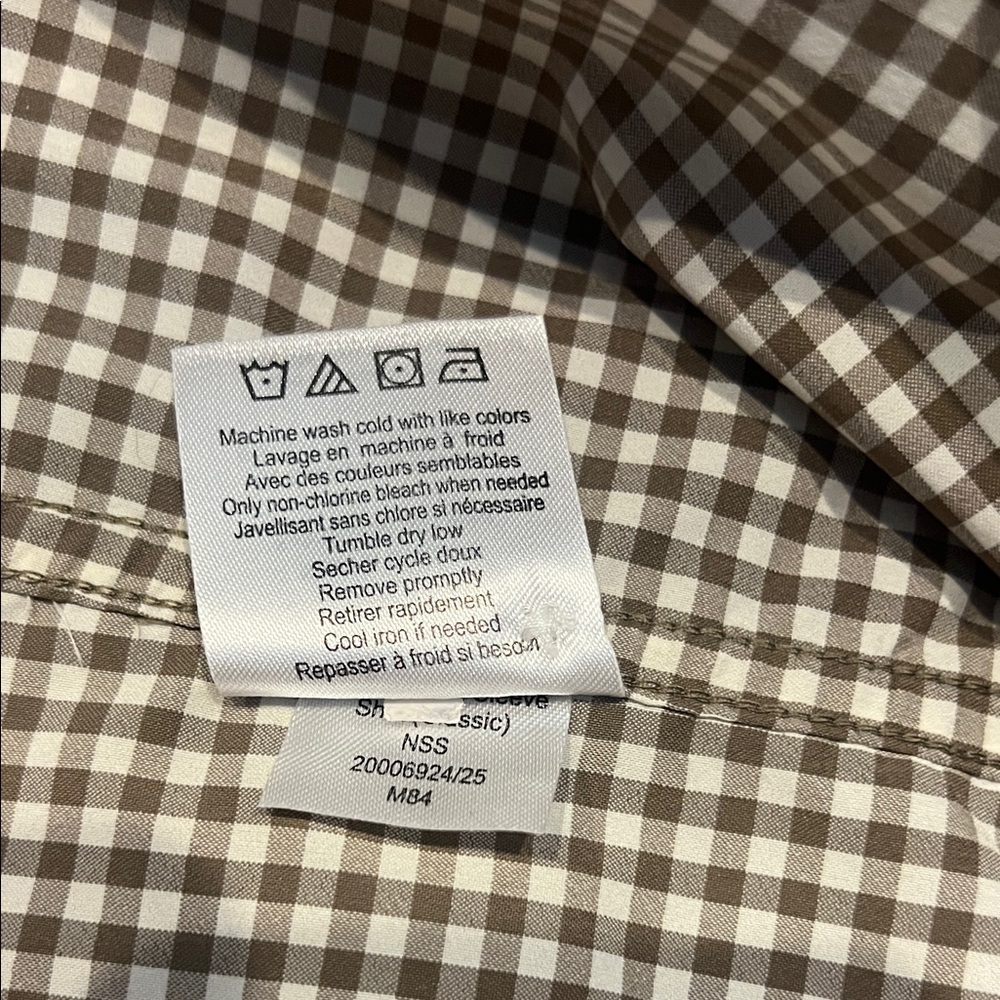 Men’s Mountain Khakis Brown/Tan Checkered Button-Down Long Sleeve Shirt - Picture 13 of 13